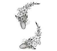 Summer Simple Art Herbal Tattoo Stickers Durable Waterproof Character Fish Tattoo Stickers Men And Women