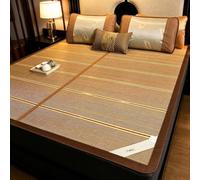 Summer Sleeping Mat, Bamboo Rattan Mattress Topper Pad, Cooling Bed Sheet