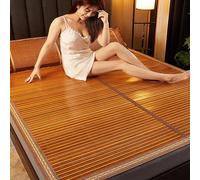 Summer Sleeping Mat, Bamboo Summer Sleeping Mat Double Sided Foldable Portable Cooling Mattress Pad Multiple Sizes(L195xW135cm/L77xW53")