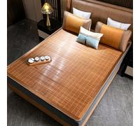Summer Sleeping Mat, Breathable Bamboo Bed Mat & Cooling Mattress Pad, Foldable Bamboo Mattress, Smooth Smooth Wear-Resistant Rattan Pad For Single Double Bed, Sofa, Floor(135cmx190cm)