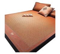 Summer Sleeping Mat, Cooling Summer Sleeping Mat Foldable Smooth Durable Bamboo Mattress Ice Silk Bed Pad Cooling Sleeping Pad(W*L:1.8 * 2.0m(5.9 * 6.6ft))