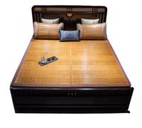 Summer Sleeping Mat - Double-Sided Bamboo Travel Mattress for Home School Dorms & Outdoor Camping - Lightweight Breathable 1.2x1.2m Portable Sleeping Pad