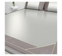 Summer Sleeping Mat Dual-Sided Cooling Pad,Breathable Bamboo Ice Silk And Rattan Weave, Reversible Design For Home Travel, Non-Slip Edging With Pillowcase