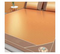 Summer Sleeping Mat Dual-Sided Cooling Pad,Breathable Bamboo Ice Silk And Rattan Weave, Reversible Design For Home Travel, Non-Slip Edging With Pillowcase