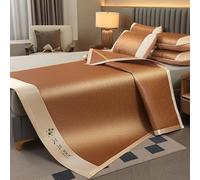 Summer Sleeping Mat, Summer Cooling Bamboo Sleeping Mat Foldable, Double-Sided Cooling Bed Sheet Air Conditioning Mattress, Easy Care, Indoor Roll-up Runner Rug For Bedroom, Living Room(Color A,180cm)