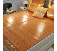 Summer Sleeping Mat, Summer Foldable Bamboo Rattan Cooling Pad For Bed Double Sided Brown Multiple Sizes(0.8 * 1.85m/2.6 * 6FT)