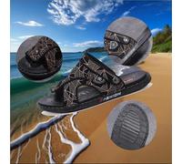Summer Slip-On Sandals Shoes, Men's Comfy Foot Arch Support Bunion Correction Corrector Beach Sandals, Soft Foot Correction Flat Ring Toe Flip Flops, Ways to Relieve Your Bunion Summer(Gold,9.5 UK)
