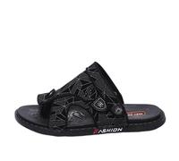 Summer Slip-On Sandals Shoes, Men's Comfy Foot Arch Support Bunion Correction Corrector Beach Sandals, Soft Foot Correction Flat Ring Toe Flip Flops, Ways to Relieve Your Bunion Summer(Grey,6 UK)