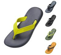 Summer Slip-On Slippers Flip Flops Sandals Men's Toe Separator Slippers Platform Bathing Shoes Non-Slip Lightweight and Comfortable Bath Slippers Shower Shoes Beach Shoes for Holidays on the Beach