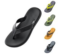 Summer Slip-On Slippers Flip Flops Sandals Men's Toe Separator Slippers Platform Bathing Shoes Non-Slip Lightweight and Comfortable Bath Slippers Shower Shoes Beach Shoes for Holidays on the Beach