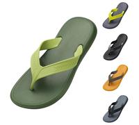 Summer Slip-On Slippers Flip Flops Sandals Men's Toe Separator Slippers Platform Bathing Shoes Non-Slip Lightweight and Comfortable Bath Slippers Shower Shoes Beach Shoes for Holidays on the Beach