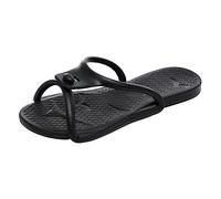 Summer Slippers Men,Shower Sliders Mens,Arch Support Couple Travel Portable Bathroom Comfortable Soft Sole Footwear Slipper Flip Flops Sandals Black