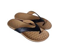 Summer Slippers Women's Toe Separator Bottom and Thin House Slippers Mules Lightweight Quick Drying Bath Slippers Beach Shoes Slip-On Slippers for Beach Look, black, 7 UK