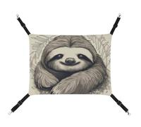 Summer Sloth My Spirit Animal Printed Pet Hammock for Cage Hanging Pet Hammock Bed with Metal Hooks for Guinea Pigs, Hamsters, Gerbils, Kittens, Cat Cages
