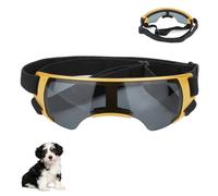 Summer Snow Glasses, Sunglasses for Small Dogs, Eye Protection Glasses, Wind Protection Glasses, UV Protection Dog Sunglasses, Anti-Fog, for Motorcycle, Dog Bicycle Basket, Convertible (Gold)