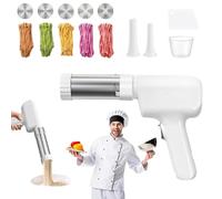Summer Snow Idiyappam Maker, 2025 New Summer Snow Idiyappam Maker, Electric Pasta Maker with 5 Interchangeable Mold Plates, Handheld Portable Dough Press, Household Electric Kneading Machine