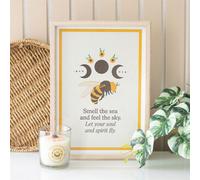 Summer Solstice Bee Framed Wall Art Print