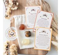 Summer Solstice Crystal Set With Tigers Eye, Carnelian & Lemon Quartz
