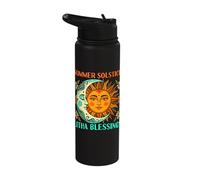 Summer Solstice Litha Blessings Paganism Pagan Summer Stainless Steel Insulated Water Bottle