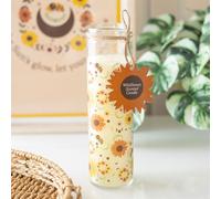 Summer Solstice Wildflower Tube Candle - 50 Hours of Uplifting Burn Time - Eco-Friendly, Seasonal Design with Bees, Sunflowers & Moon Phases - for Solstice Celebrations and Relaxation