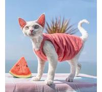 Summer Sphynx Pet Cat Clothes Cotton Kittens Vest Shirt For Sphinx Breathable Cats Camisole Soft Devon Rex Soft Clothing