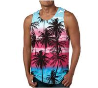 Summer Sports Multicoloured Rainbow Vest Colourful Sleeveless Pattern Men's Vests Running Shirt Clothing Pride Flag Hawaii Casual Shirts Muscle Shirt Tee Fitness Going Out Workout Bodybuilding Running