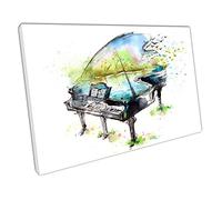 Summer Spring Watercolour Musical Music Piano illustration Art Canvas Wall Art Print Picture For Home Office Decor 76x51cm (30x20In)