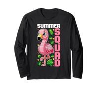 Summer Squad Brick Builder Building Block Flamingo Tropical Long Sleeve T-Shirt