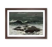 Summer Squall by Winslow Homer Framed Print | A2 Walnut Framed Wall Art | Ready to Hang | Modern Landscape Picture | Living Room Bedroom Lounge Office