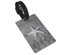 Summer Starfish Seashell Print Interesting Luggage Tags Travel Luggage Tags for Men and Women for Luggage Identification