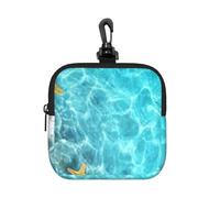 Summer Starfish Shell Beach Sea, Square Zipper Storage Bag, Neoprene Coin Purse, Small Wallets, Change Pouch, Change Purse
