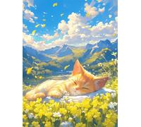 Summer Steppe 30 Piece Jigsaw Puzzles for Adults, Colourful, Challenging & Brainteasing Adult puzzles 30 Pieces Cat, Fun jigsaws for The Whole Family 10x8 inch