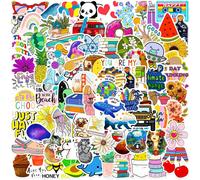 Summer Stickers 100 Pcs Cute Aesthetic Stickers for Water Bottle,VSCO Stickers Pack,Waterproof Vinyl for Laptop,Phone