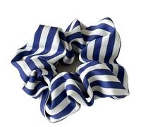 Summer Stripe Cloth Elastic Hair Scrunchie For Sweet Girls Simple Fabric Rope Accessories(Color1)