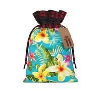 Summer Style Hawaiian Print Gift Reusable Bags Festive Drawstring Party Favors Pouches Versatile Seasonal