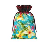 Summer Style Hawaiian Print Gift Reusable Bags Festive Drawstring Party Favors Pouches Versatile Seasonal