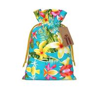 Summer Style Hawaiian Print Reusable Gift Bags,Drawstring Gift Bags For Jewelry And Gifts,For Festive Occasions