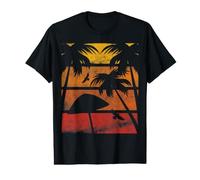 Summer Sun Beach Palm Trees Vacation sea Value Graphic T-Shirt