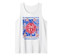 Summer Sun Fun - Endless Joy at The Beach (Retro Graphic) Tank Top