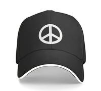 Summer Sun Hat Peace Sign Baseball Cap for Men Casual Style Lightweight Polyester Fabric Hand Wash Or Dry CleanUnisex Gift