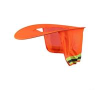 Summer Sun Protection Helmet With Reflective Curtain, Adjustable Construction Site Hat, For Hardworking, Landscaping, Outdoor Professionals Workers(Orange)