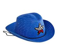 Summer Sun Straw 6 Colours Beach Girls Boys Kids Child Western Cowboy Hat 2 To 6Y Toddler Sun Hat (Blue, A)
