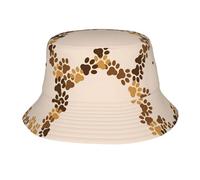 Summer Sun Visor Hat Paws Animal Cat Dog Adult Sunshade Beach Print Style Foldable Cap