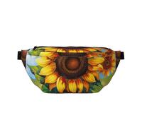 Summer Sunflower Printed Fanny Pack Waist Bag for Men Women, Adjustable Bumbags Hip Bum Bag Travel Crossbody Bags Sports Running Hiking Belt Bag