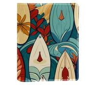 Summer Surfboard Replaceable Book Cover, Reusable PU Leather Book Protector, Suitable for 148x210 mm Notebooks
