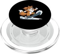 Summer Surfer Puppy With Sunglasses On Board PopSockets PopGrip for MagSafe