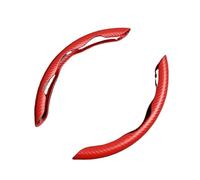 Summer Sweat-absorbin Car Suede Steering Wheel Cover For X1 X3 X4 X5 E46 E90 F20 E60 E39 F10 M1 M2 M3 M5 M6 E62 Steering Wheel Cover(Carbon skin-Red A)