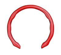 Summer Sweat-absorbin Car Suede Steering Wheel Cover For X1 X3 X4 X5 E46 E90 F20 E60 E39 F10 M1 M2 M3 M5 M6 E62 Steering Wheel Cover(Carbon skin-Red B)