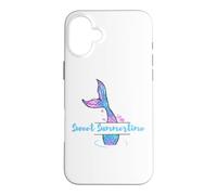 Summer Sweet time Cute Mermaid Vacation Kids Case for iPhone 16 Plus