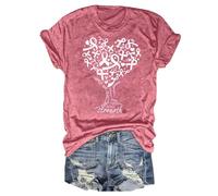 Summer T-Shirt for Women Loose Tunnic Basic Tops Cancer Shirts Women Breast Cancer Shirt Funny Ribbon Graphic Tee Cancer Awareness Shirt Spread The Tee Top Cotton T Shirts Juniors (Pink, XXXL)